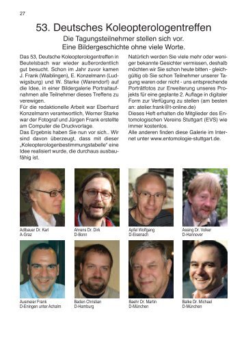 53. Deutsches Koleopterologentreffen - Entomologischer Verein ...