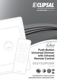 Installation Instructions - F2183/03 - 2031E2PUDR Series c ... - Clipsal