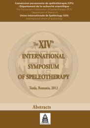 INTERNATIONAL SYMPOSIUM OF SPELEOTHERAPY