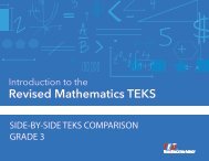 SIDE-BY-SIDE TEKS COMPARISON GRADE 3 - Project Share