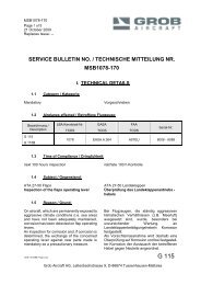 service bulletin no. / technische mitteilung nr ... - GROB Aircraft