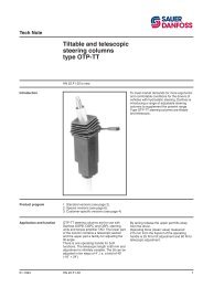 Tiltable and telescopic steering columns type OTP-TT