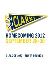 SEPTEMBER 28-30 - Clarke University