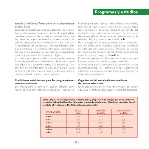 Programas y estudios