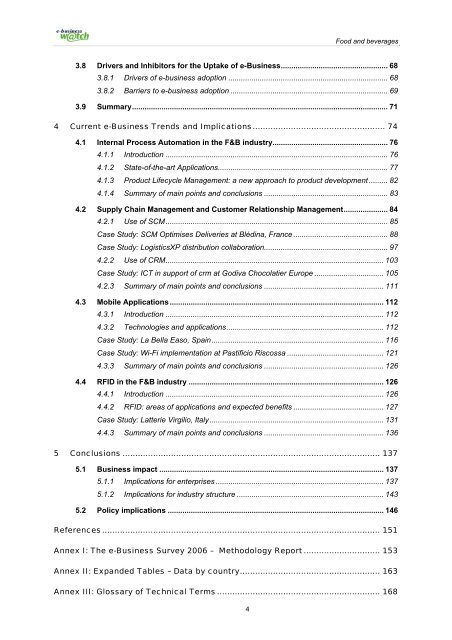 ICT And e-Business In The Food And - empirica