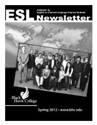 esl newsletter - Black Hawk College