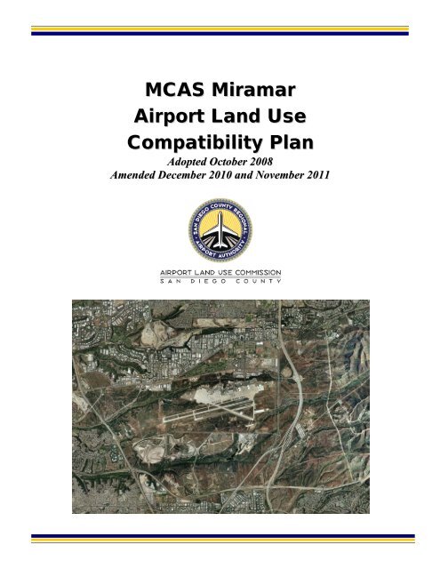 MCAS Miramar Airport Land Use Compatibility Plan - San Diego ...