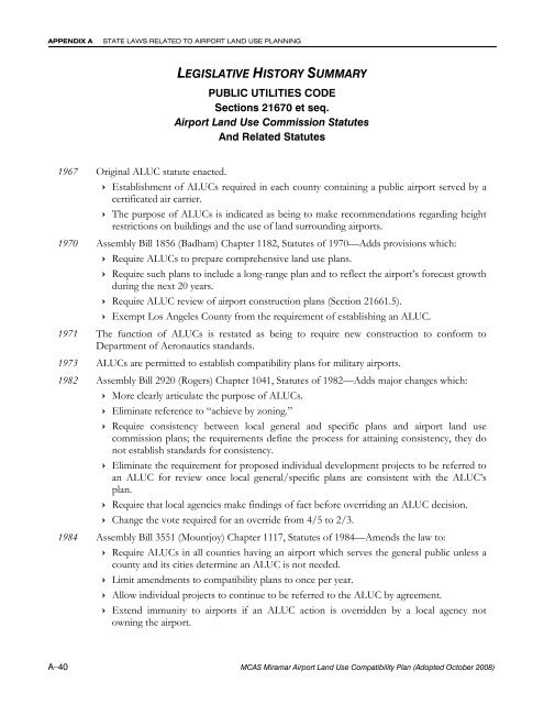 MCAS Miramar Airport Land Use Compatibility Plan - San Diego ...