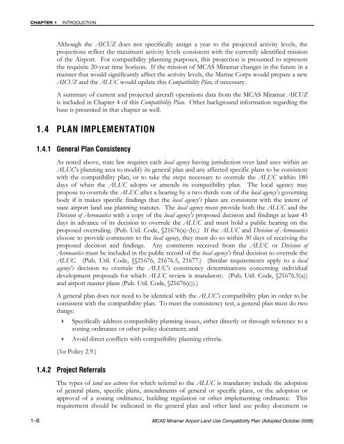 MCAS Miramar Airport Land Use Compatibility Plan - San Diego ...