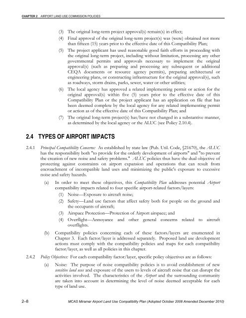 MCAS Miramar Airport Land Use Compatibility Plan - San Diego ...