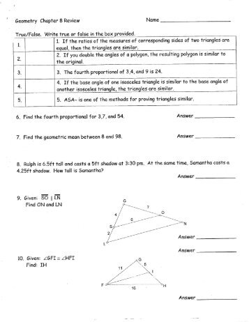 GeomeTry ChapTer 8 Review