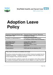 Adoption Leave Policy - Sheffield Health and Social Care