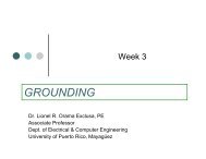 GROUNDING - Ingeniería Eléctrica y Computadoras - UPRM