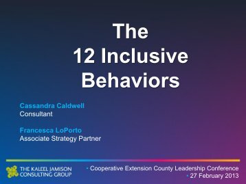 The 12 Inclusive Behaviors
