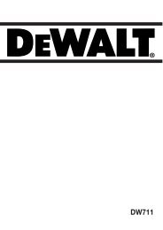 benkgjæringssag dw711 - Service - DeWALT