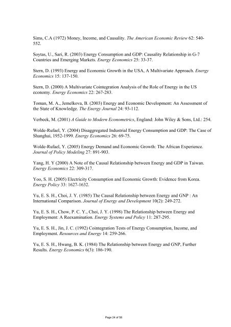 Causality between Energy Consumption and GDP: Evidence from ...