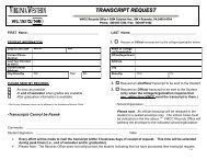 Transcript Request Form - Virginia Western Community College