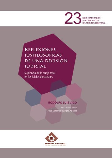 Reflexiones iusfilosóficas de una decisión judicial - Tribunal ...