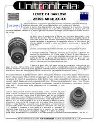 LENTE DI BARLOW ZEISS ABBE 2X-4X - Unitron Italia