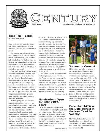 CRCA News October 2004 - Century Road Club Association