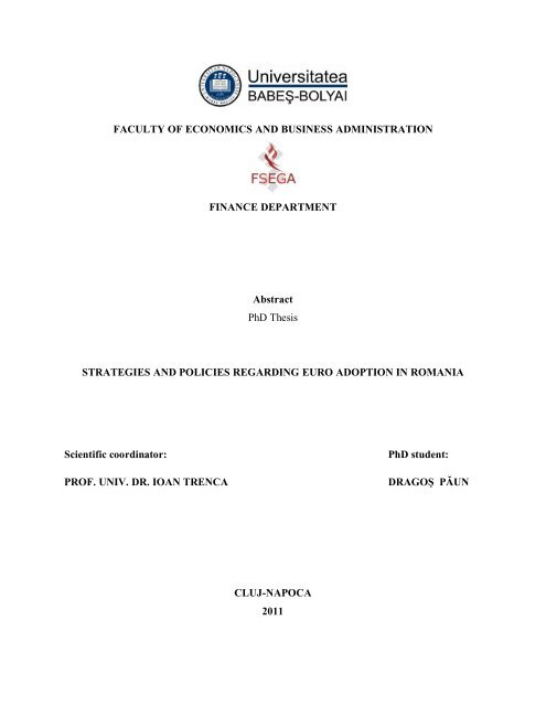 summary - Institutul de Studii Doctorale