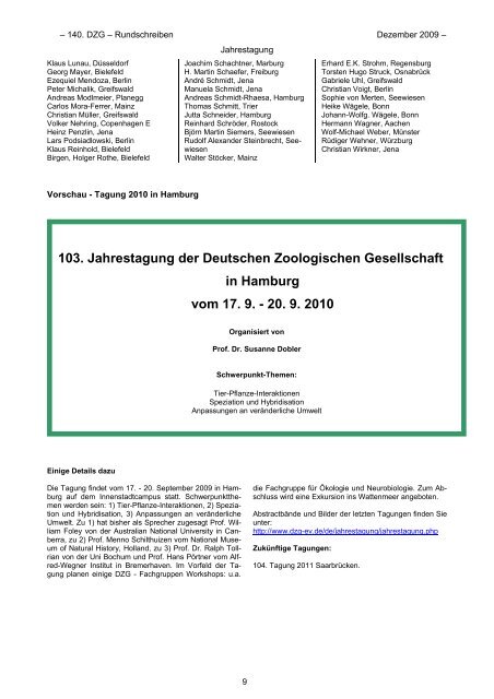 Deutsche Zoologische Gesellschaft e. V.