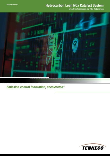 Hydrocarbon Lean NOx Catalyst System - Tenneco Inc.