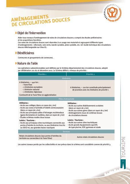 Guide des aides aux communes - Conseil général de l'Oise