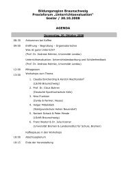 Agenda & Abstracts der Workshops - Bildungsregion Braunschweig