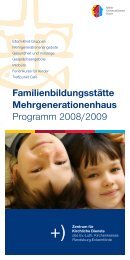 Familienbildungsstätte Mehrgenerationenhaus Programm 2008/2009