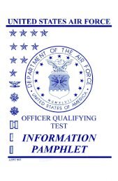 AFOQT Information Pamphlet - Air Force ROTC