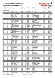 19. Rostocker E.ON edis Citylauf Ergebnisliste Halbmarathon