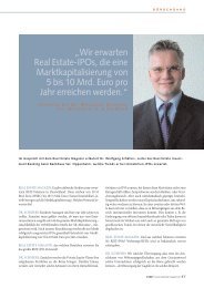 Interview mit Dr. Wolfgang Schäfers, Leiter Real Estate