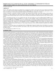 Visual Acuity Assessment with Snellen and ETDRS Charts