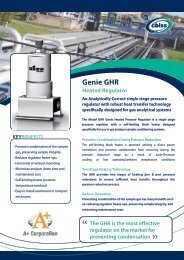 Genie GHR Heated Pressure Regulator Datasheet - A1 Cbiss