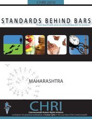 Standards Behind Bars - Commonwealth Human Rights Initiative