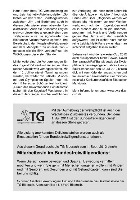 TG-Report 2 / 2012 als pdf-Datei - TG Biberach