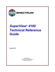 SuperView 4100 Technical Reference Guide - RGB Spectrum