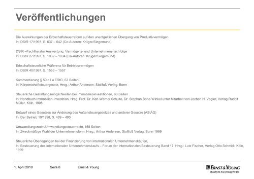 Prof. Dr. Stefan Köhler Partner -Ernst & Young - Goethe-Universität