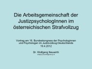 Wolfgang Neuwirth: ARGE der JustizpsychologInnen im ... - IGF