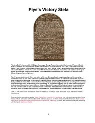 Piye's Victory Stela - Center for The Restoration of Ma'at