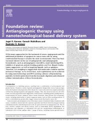 Antiangiogenic therapy using nanotechnological-based delivery ...