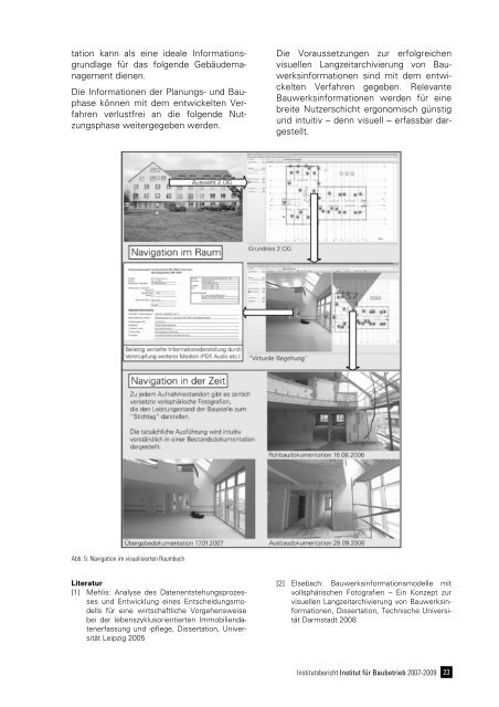 Institutsbericht Institut für Baubetrieb 2007-2009