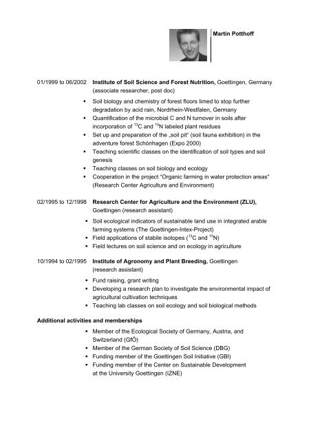 Martin Potthoff Curriculum Vitae Martin Potthoff Dr. rer. nat ... - GWDG