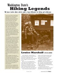 Hiking Legends - Washington Trails Association