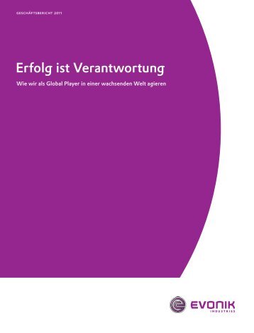 Geschäftsbericht 2011 - Evonik Industries