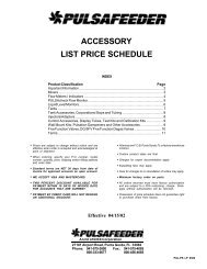 ACCESSORY LIST PRICE SCHEDULE - Becker Equipment,Inc.