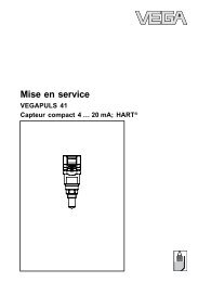 Mise en service - VEGA Grieshaber KG