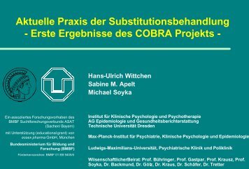 Aktuelle Praxis der Substitutionsbehandlung ... - PREMOS-Studie