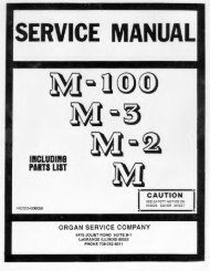 Hammond Organ Service Manual - Models M M2 M3 ... - Audiofanzine